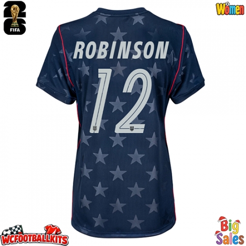United States Miles Robinson #12 Replica Away Stadium Shirt for Women World Cup 2026 Short Sleeve